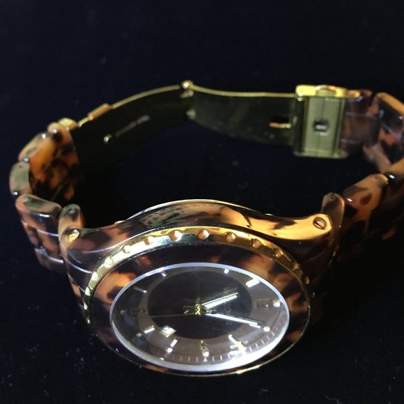 MICHAEL KORS Tortoise Shell Acetate Ladies Watch - Picture 3 of 4